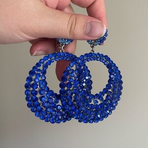 Royal Blue Formal Earrings